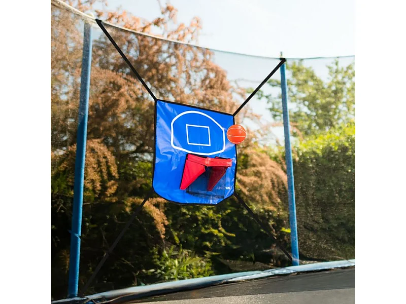 Panier de basket avec ballon et pompe inclus pour trampoline de jardin Universel - 60 x 60cm
