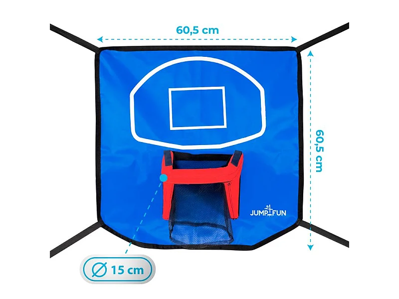 Panier de basket avec ballon et pompe inclus pour trampoline de jardin Universel - 60 x 60cm