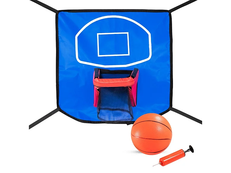 Panier de basket avec ballon et pompe inclus pour trampoline de jardin Universel - 60 x 60cm