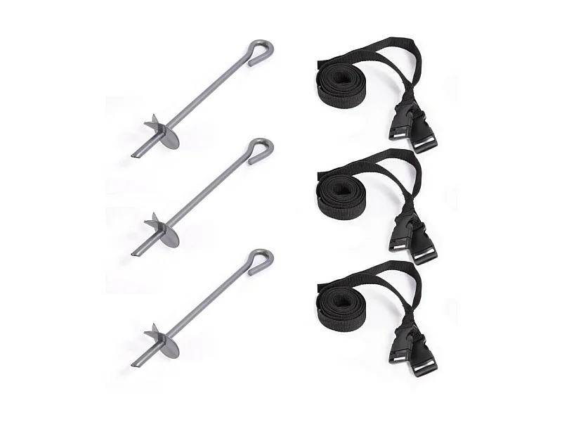 Kit de Fixation Trampoline 3Pcs - Ancrage - Kit Universel pour toutes les marques de Trampolines