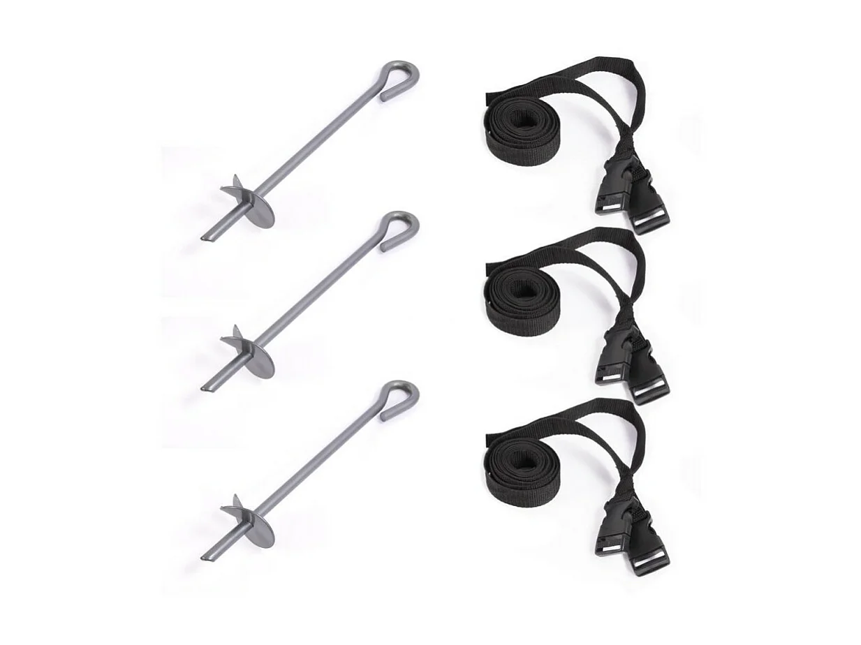 Kit de Fixation Trampoline 3Pcs - Ancrage - Kit Universel pour toutes les marques de Trampolines