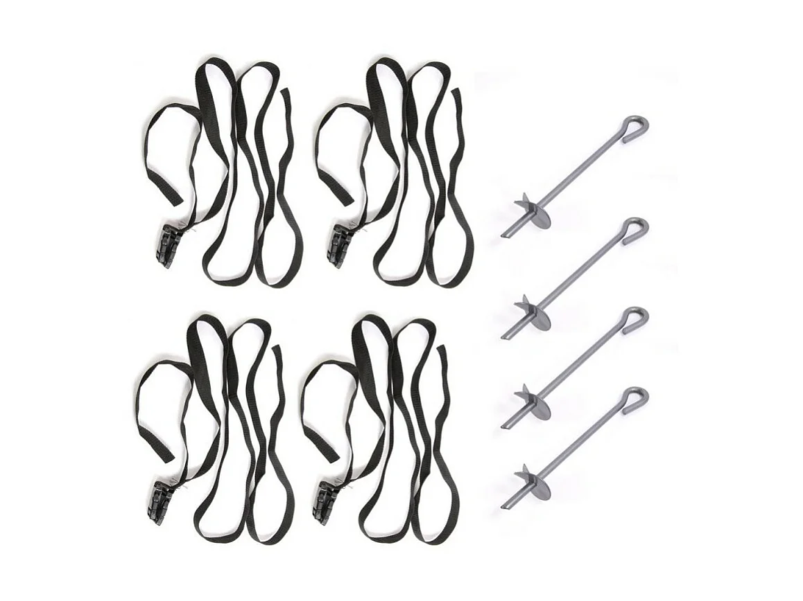 Kit de Fixation Trampoline 4Pcs - Ancrage - Kit Universel pour toutes les marques de Trampolines