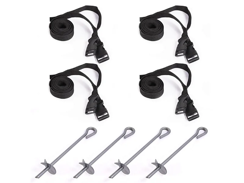 Kit de Fixation Trampoline 4Pcs - Ancrage - Kit Universel pour toutes les marques de Trampolines