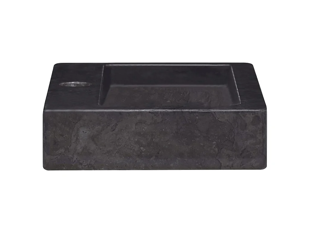 Vasque suspendue noir 38x24x6,5 cm marbre WVGQ9888