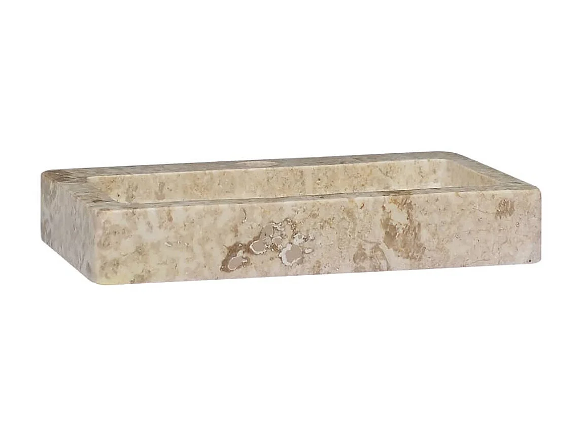 Lavabo de pared mármol crema 38x24x6,5 cm ES66639