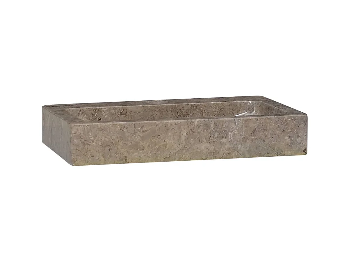 Lavabo de pared mármol gris 38x24x6,5 cm ES66538