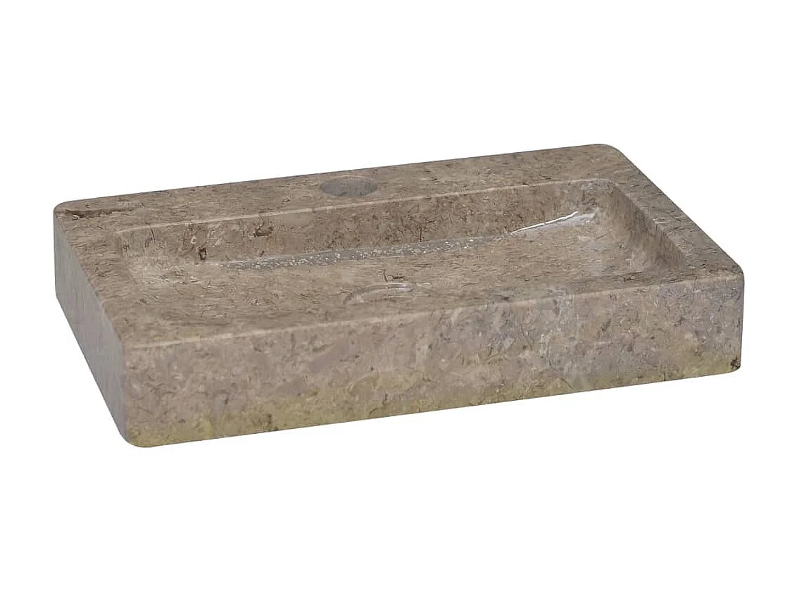 Vasque suspendue gris 38x24x6,5 cm marbre WVGQ4473