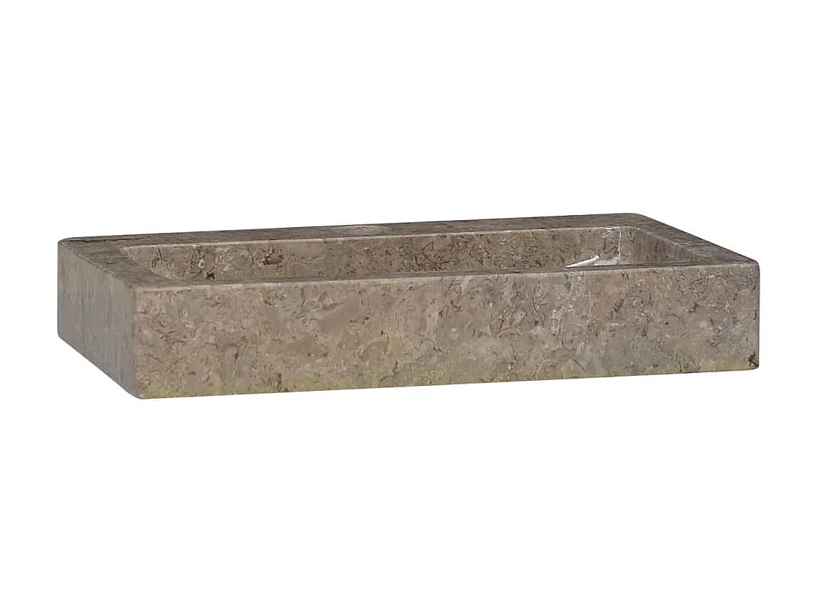 Vasque suspendue gris 38x24x6,5 cm marbre WVGQ4473