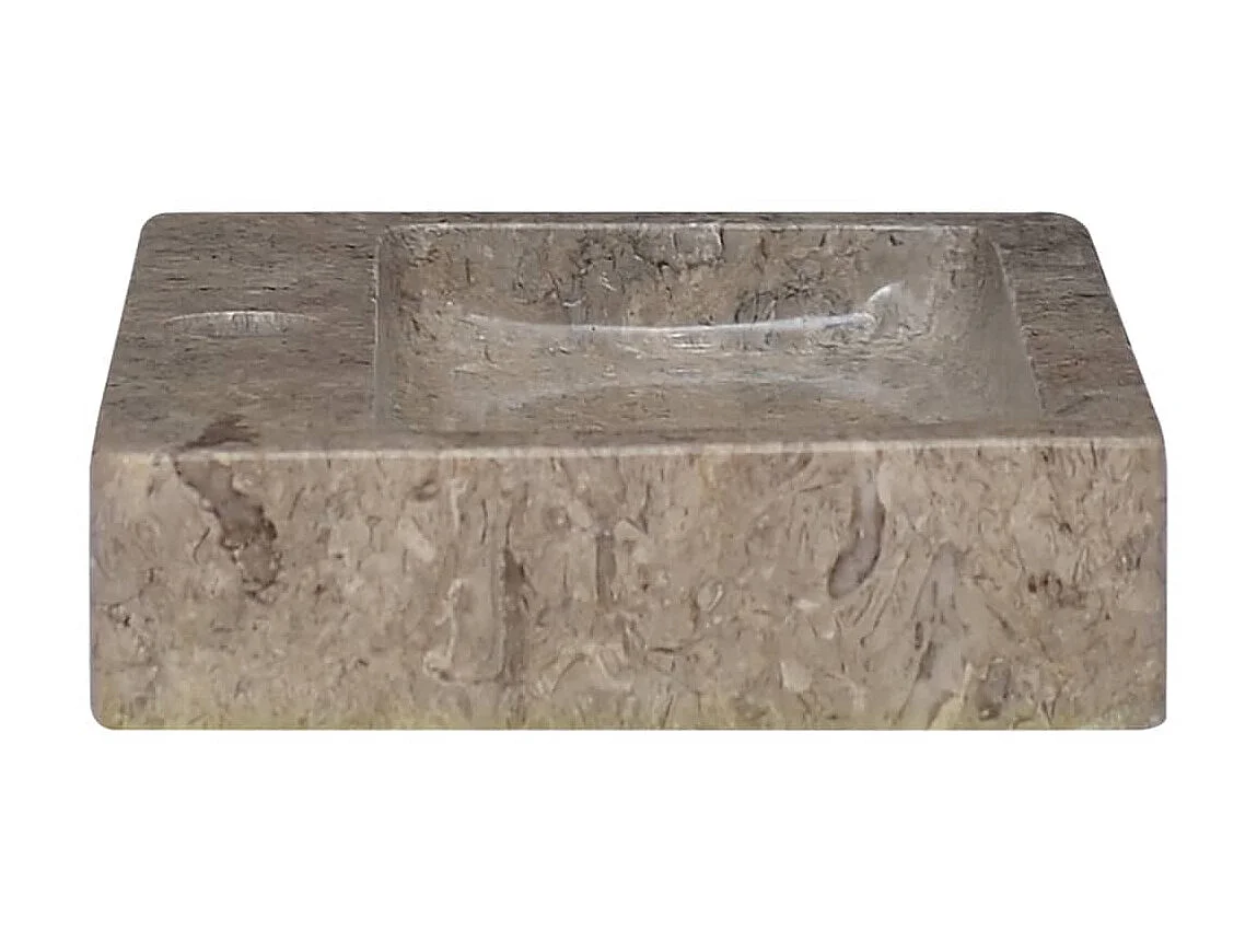 Vasque suspendue gris 38x24x6,5 cm marbre WVGQ4473