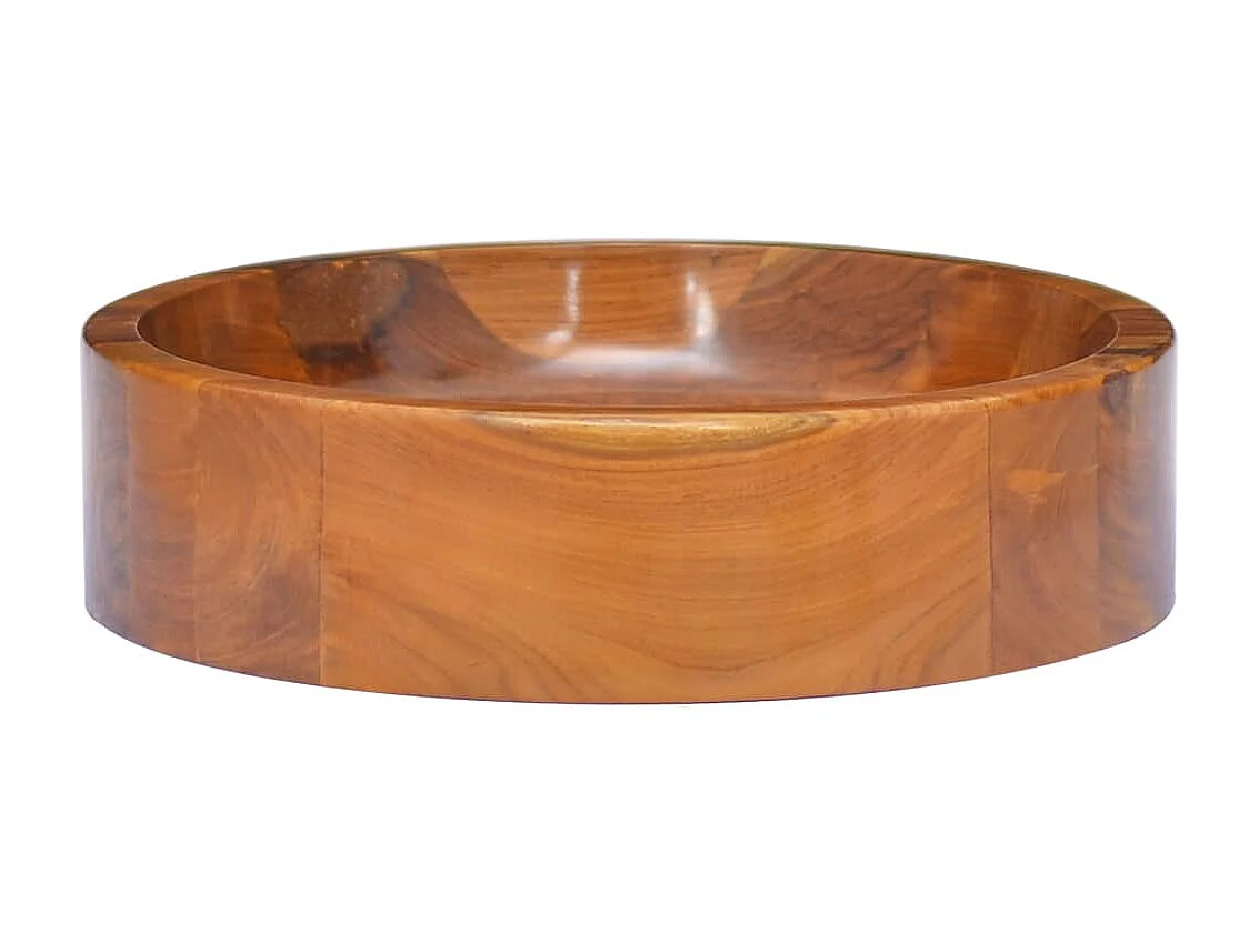Vasque Bois de teck massif Φ40x10 cm WVGQ3398