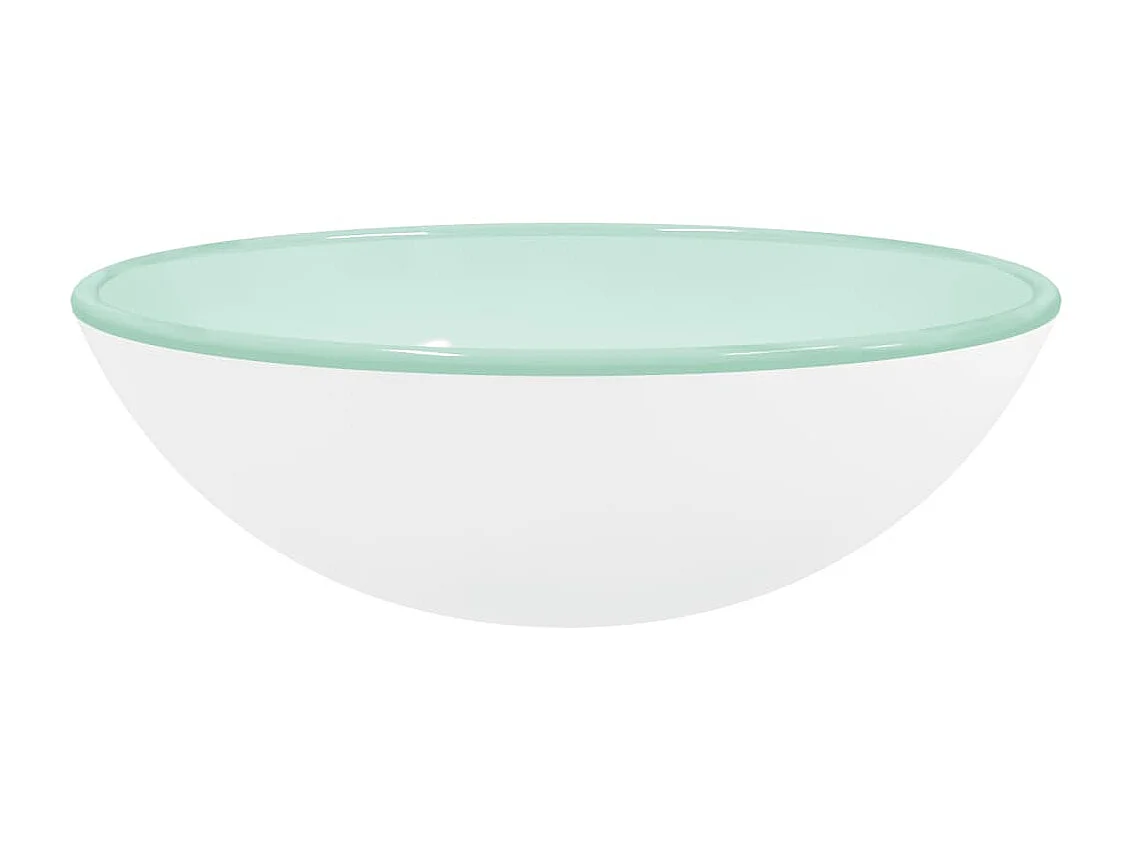 Lavatório vidro temperado 42x14 cm branco PT435946