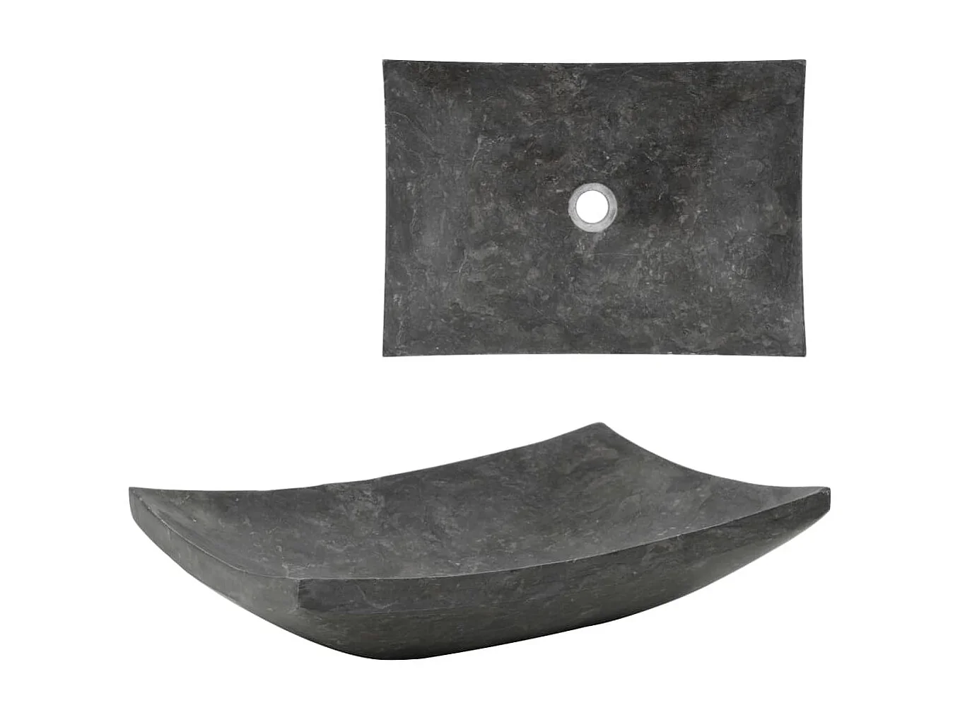 Vasque 50 x 35 x 12 cm Marbre Noir WVGQ6745