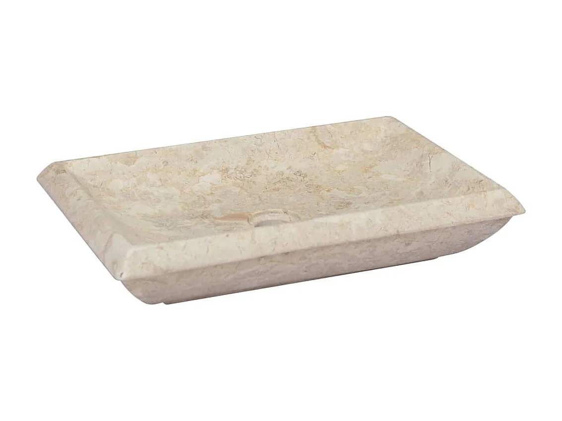 Lavabo crema mármol 50x35x10 cm ES66283