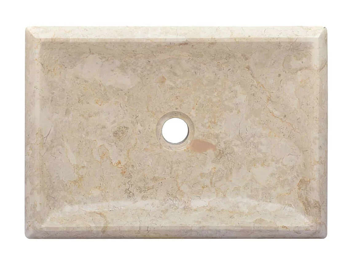 Lavabo crema mármol 50x35x10 cm ES66283