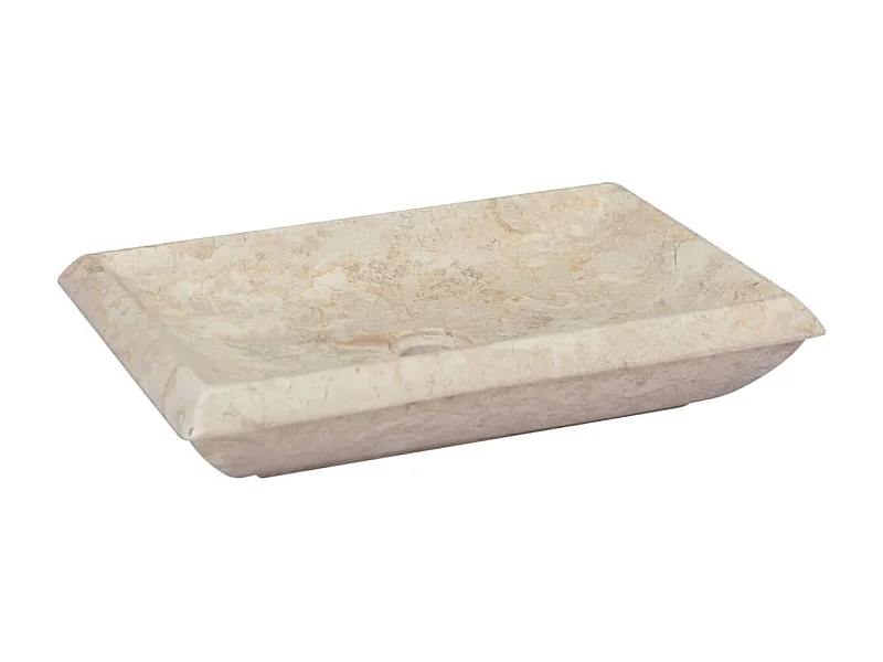 Lavabo crema mármol 50x35x10 cm ES66283