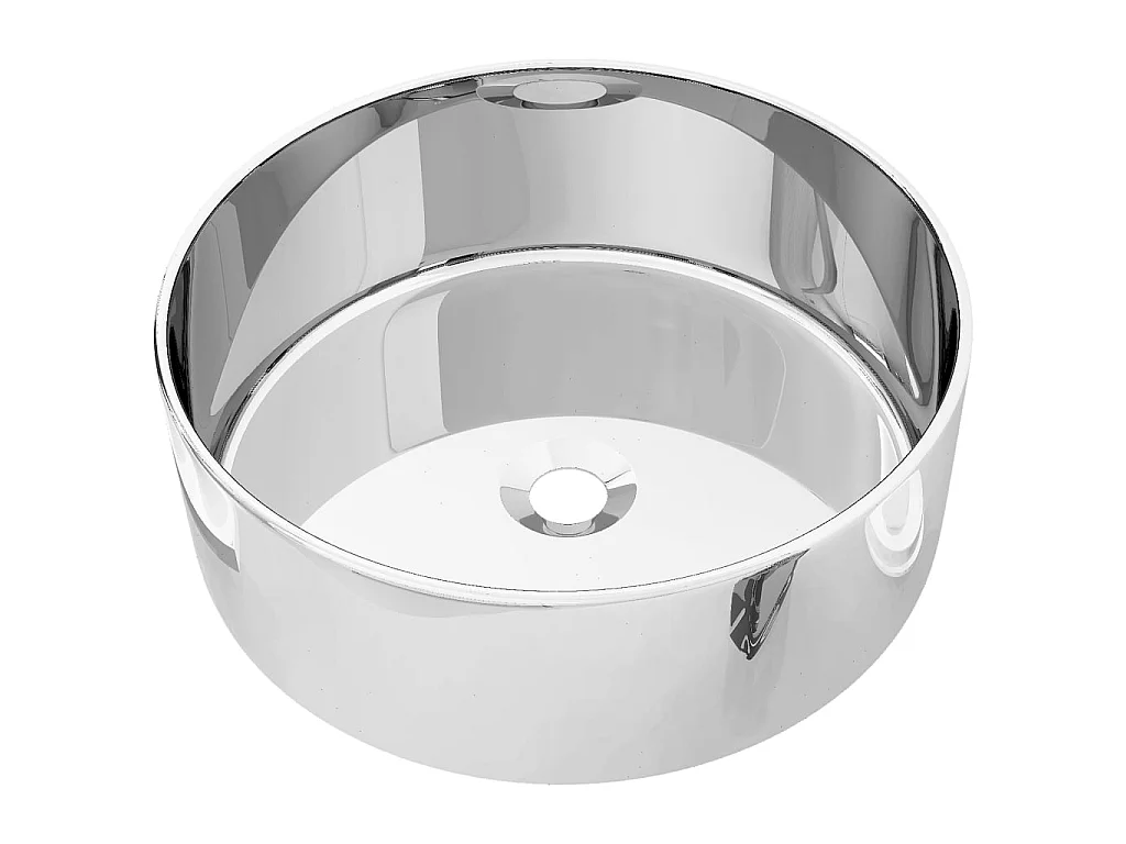 Lavabo 40x15 cm cerámica plateado ES66628