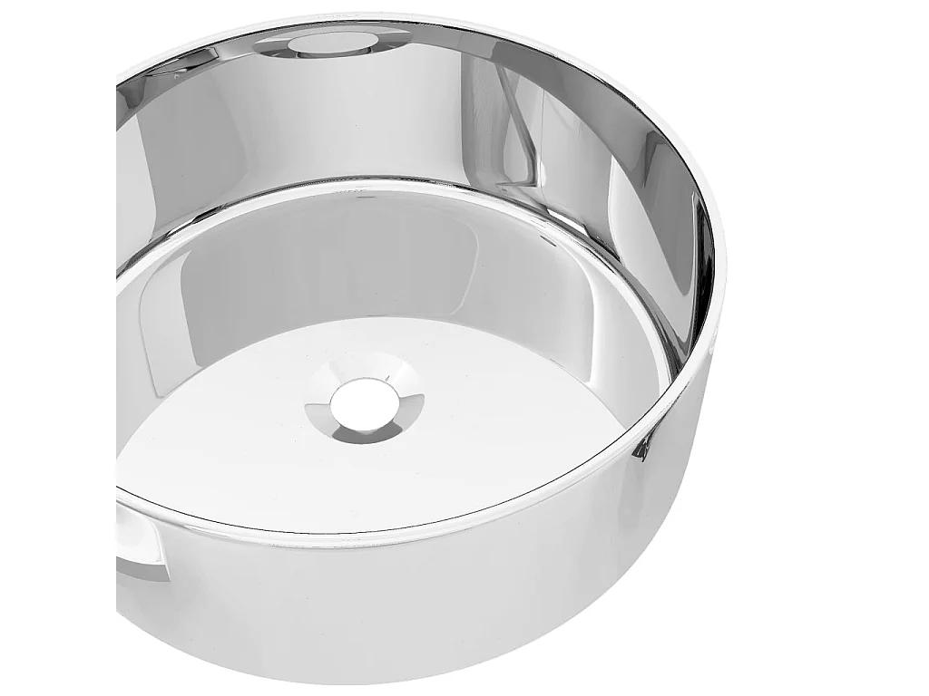 Lavabo 40x15 cm cerámica plateado ES66628