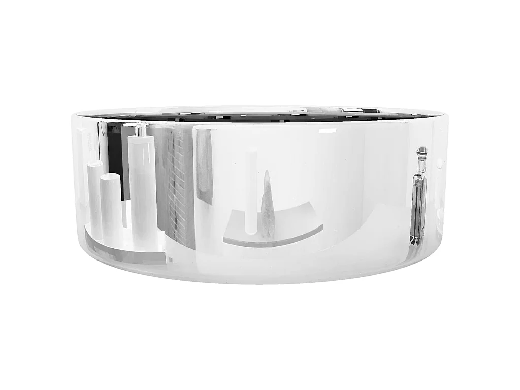 Lavabo 40x15 cm cerámica plateado ES66628