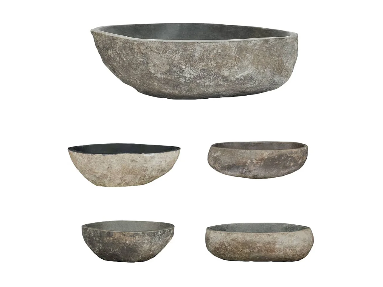 Lavatório de pedra do rio oval (45-53)x(34-41) cm PT522027