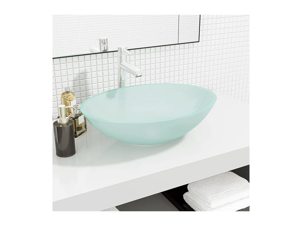 Vasque Verre 50x37x14 cm Dépoli WVGQ4606