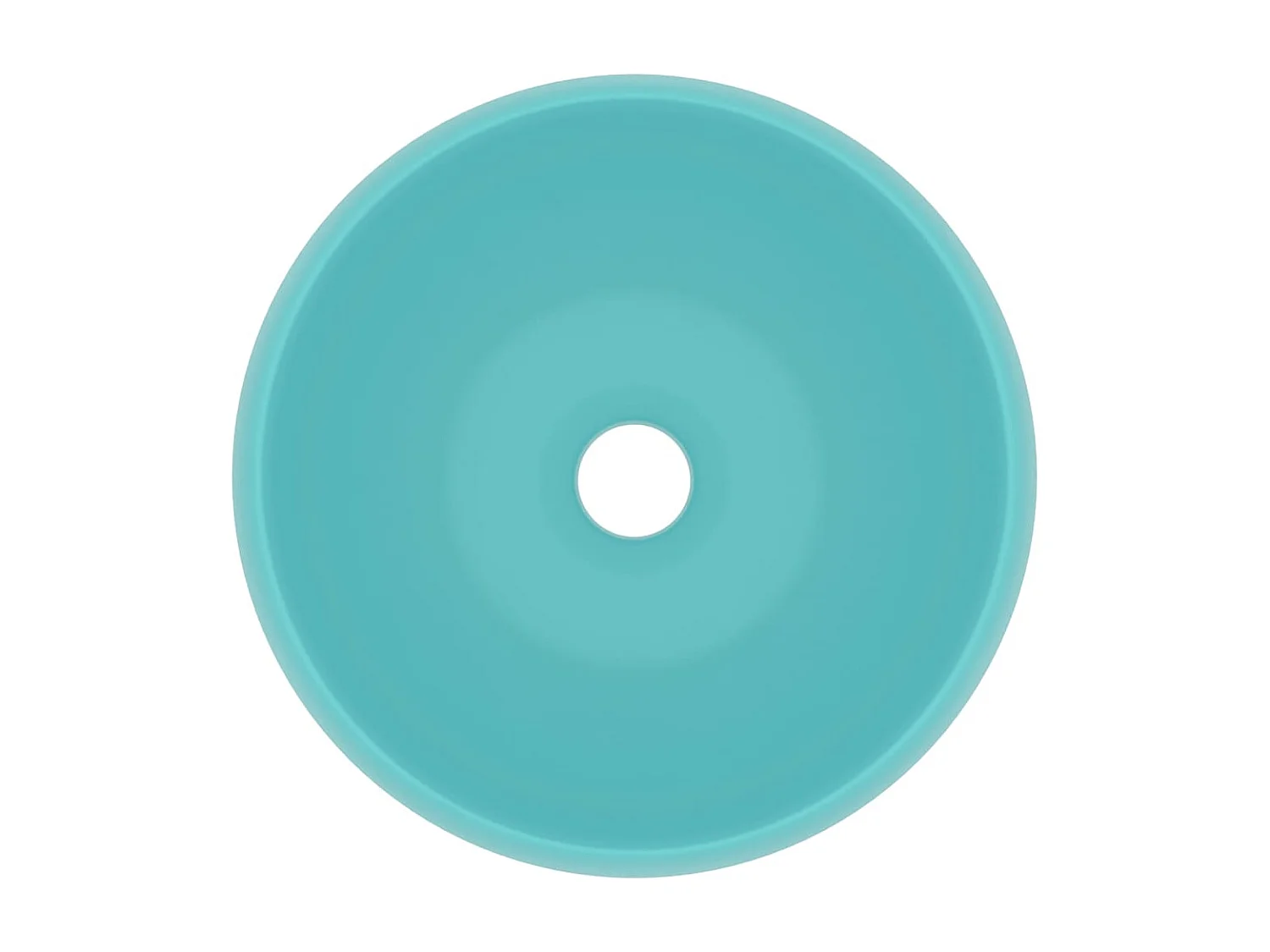 Lavabo de lujo redondo cerámica verde claro mate 40x15 cm ES66623