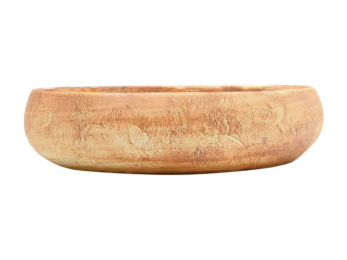 Lavatório de bancada oval 59x40x15 cm cerâmica castanho PT579814