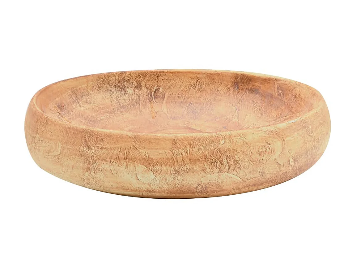 Lavatório de bancada oval 59x40x15 cm cerâmica castanho PT579814