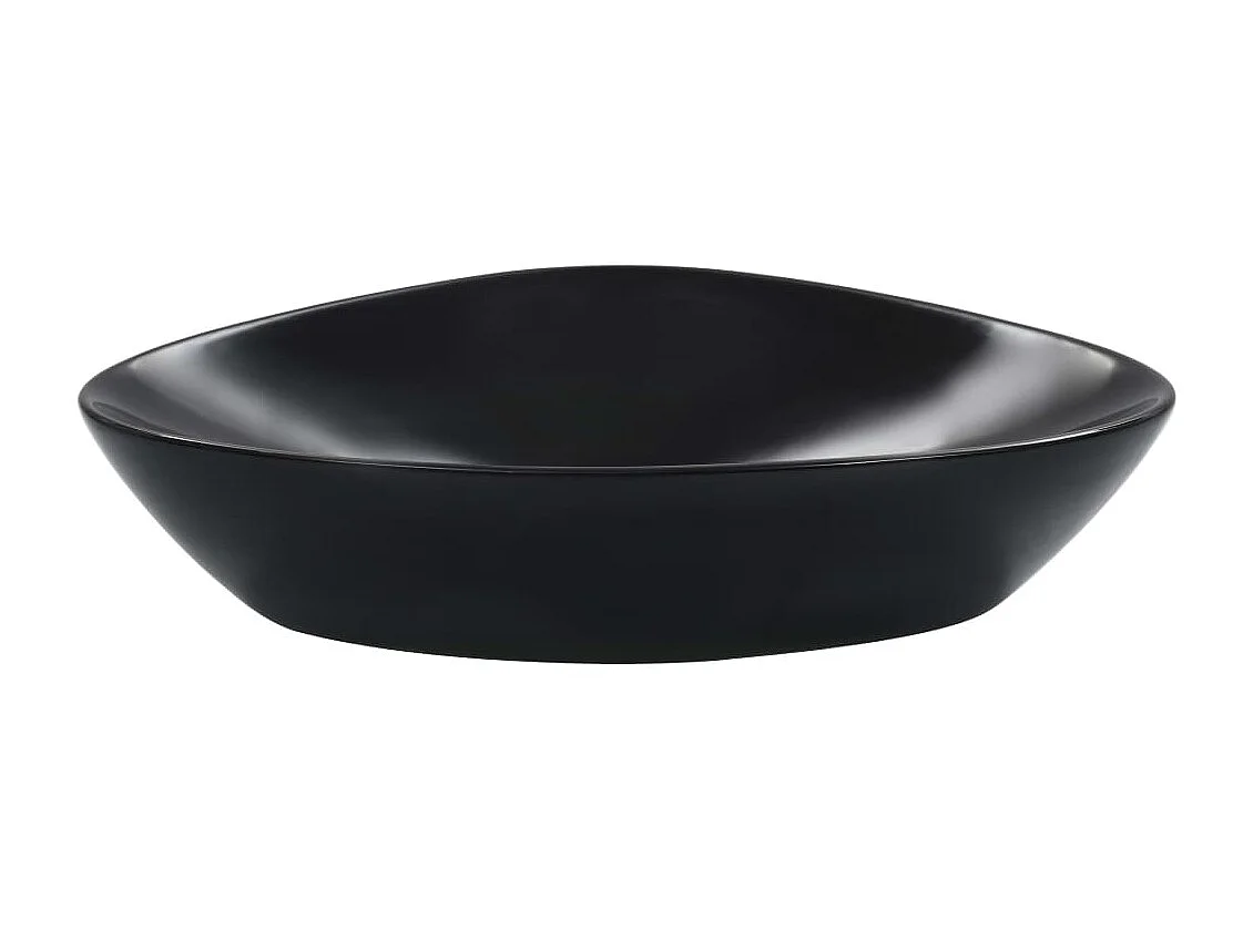 Lavatório 58,5x39x14 cm cerâmica preto PT690524