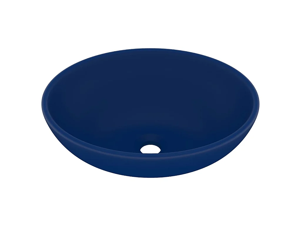 Lavabo de lujo ovalado cerámica azul oscuro mate 40x33 cm ES66312