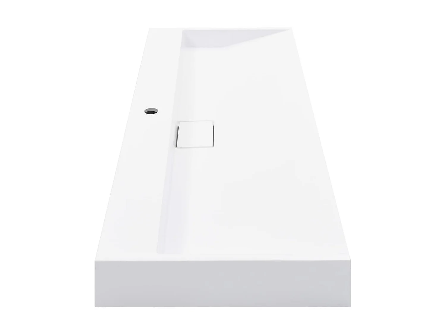 Lavatório 120x46x11 cm mineral/mármore fundido branco PT645765