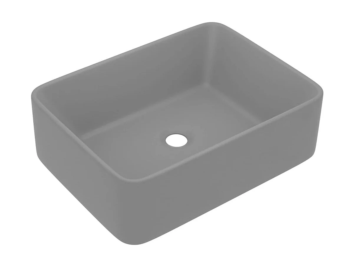 Lavabo de lujo cerámica gris claro mate 41x30x12 cm ES66576