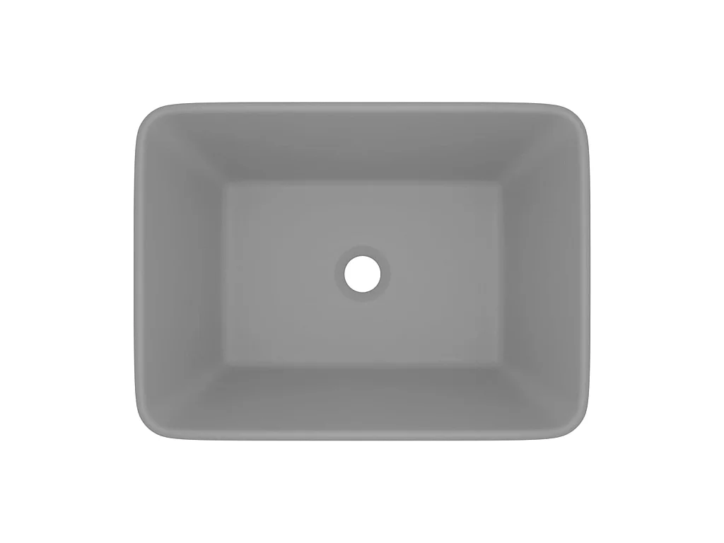 Lavabo de lujo cerámica gris claro mate 41x30x12 cm ES66576