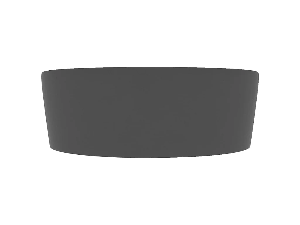 Lavabo lujoso con rebosadero cerámica gris oscuro mate 36x13 cm ES66608
