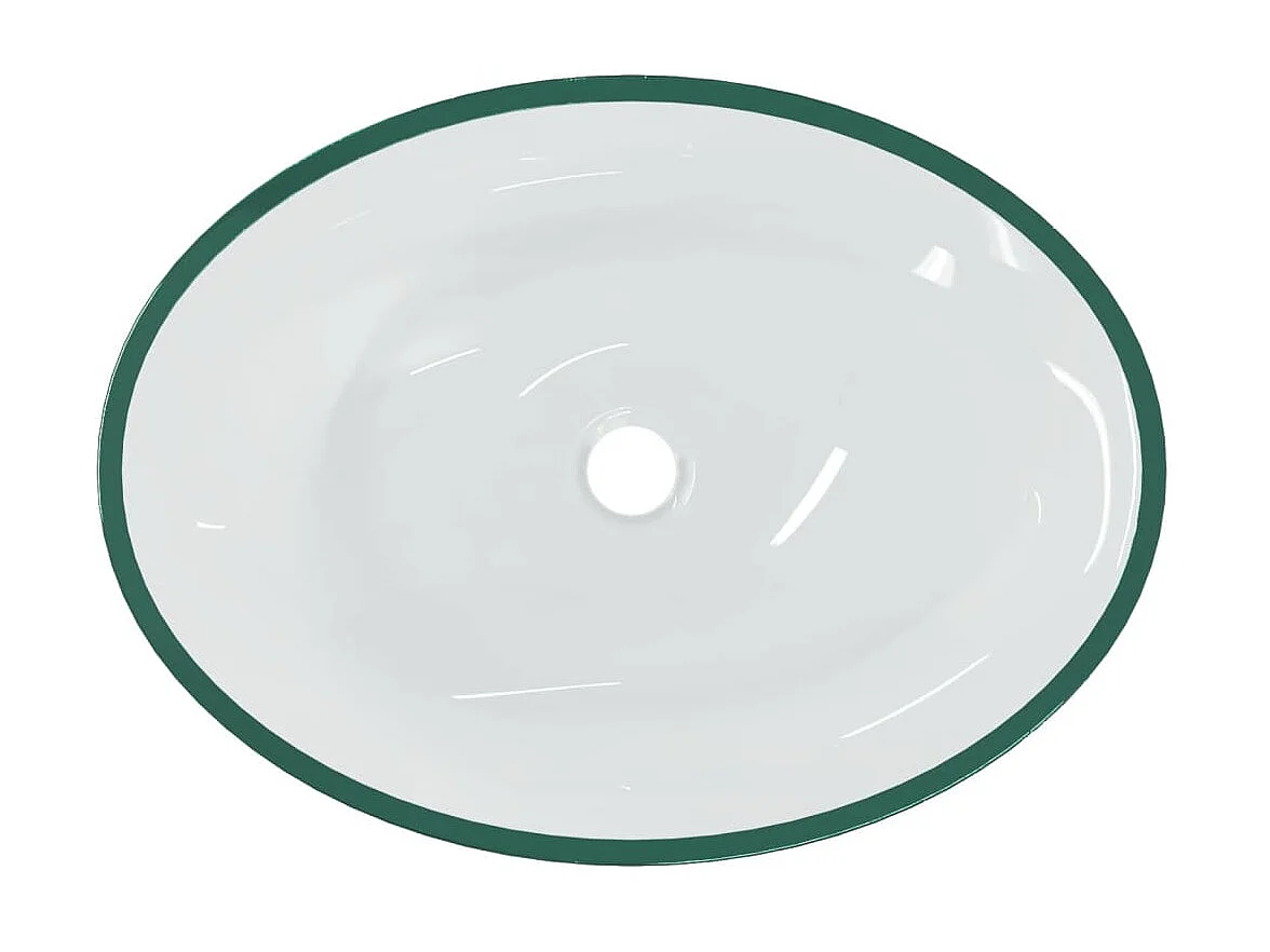 Lavabo de vidrio transparente 50x37x14 cm ES66580