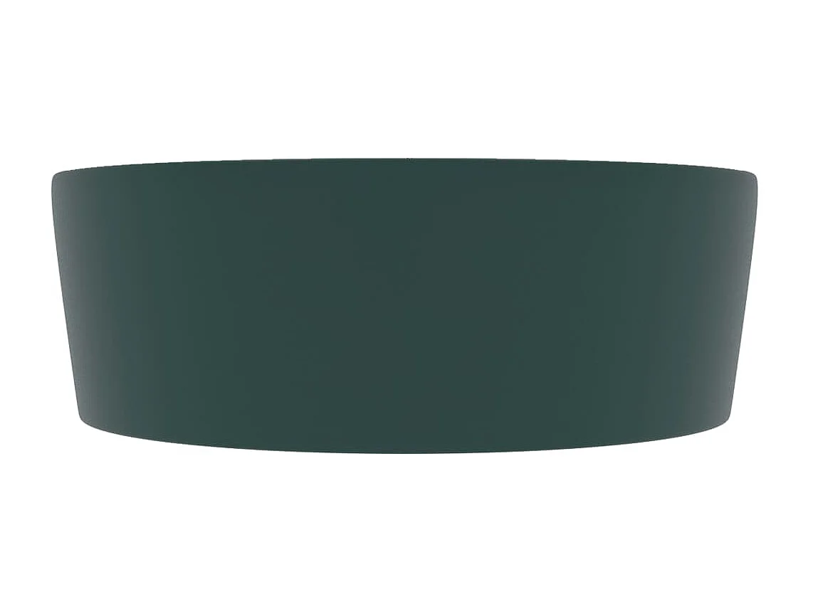 Lavabo lujo con rebosadero cerámica verde oscuro mate 36x13 cm ES66321