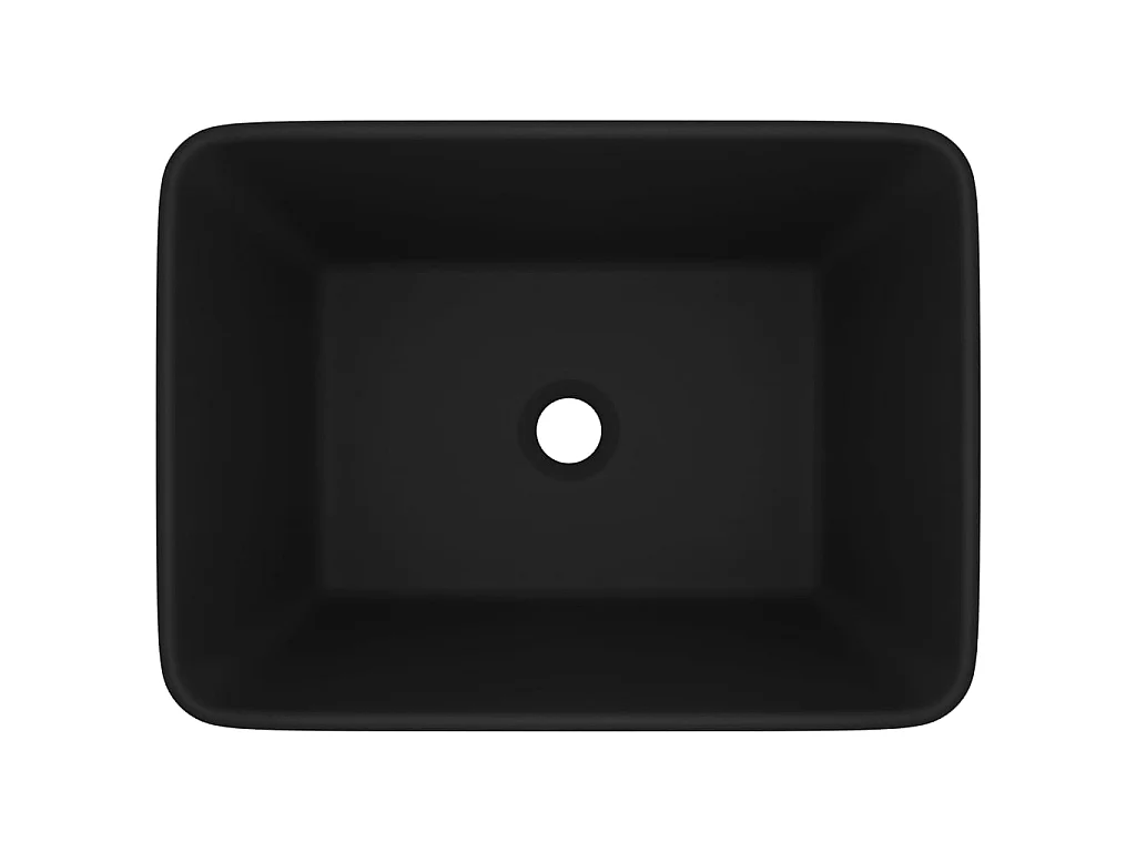 Lavatório luxuoso 41x30x12 cm cerâmica preto mate PT277507