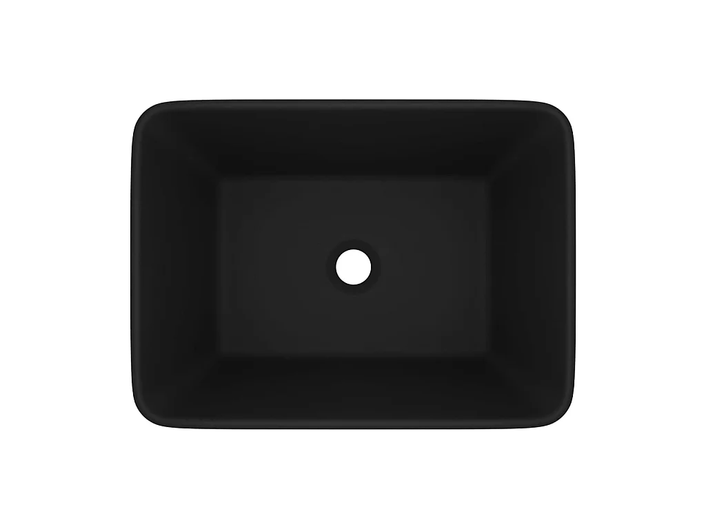 Lavabo de lujo de cerámica negro mate 41x30x12 cm ES66568