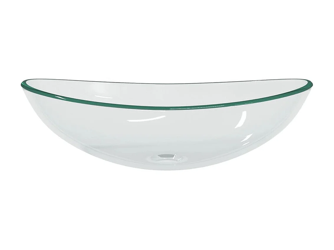 Lavabo de vidrio templado transparente 54,5x35x15,5 cm ES66406