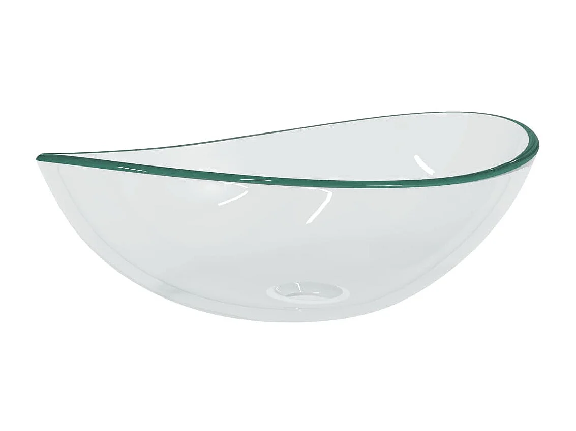 Lavabo de vidrio templado transparente 54,5x35x15,5 cm ES66406
