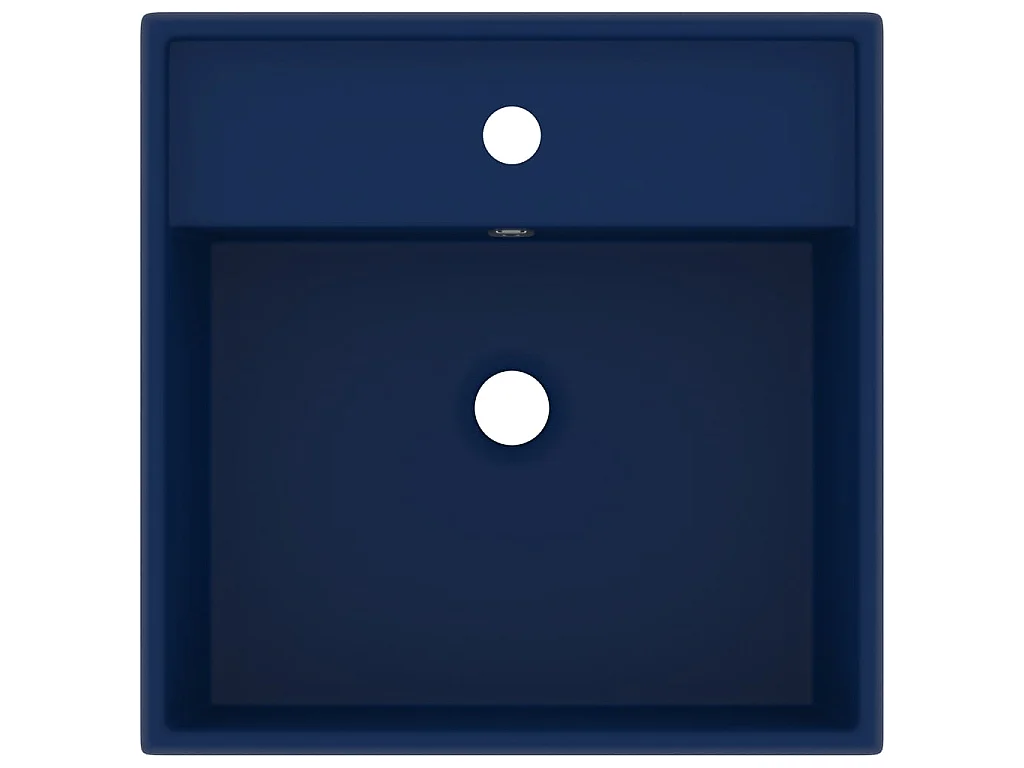Lavatório luxuoso quadrado 41x41 cm cerâmica azul-escuro mate PT659592