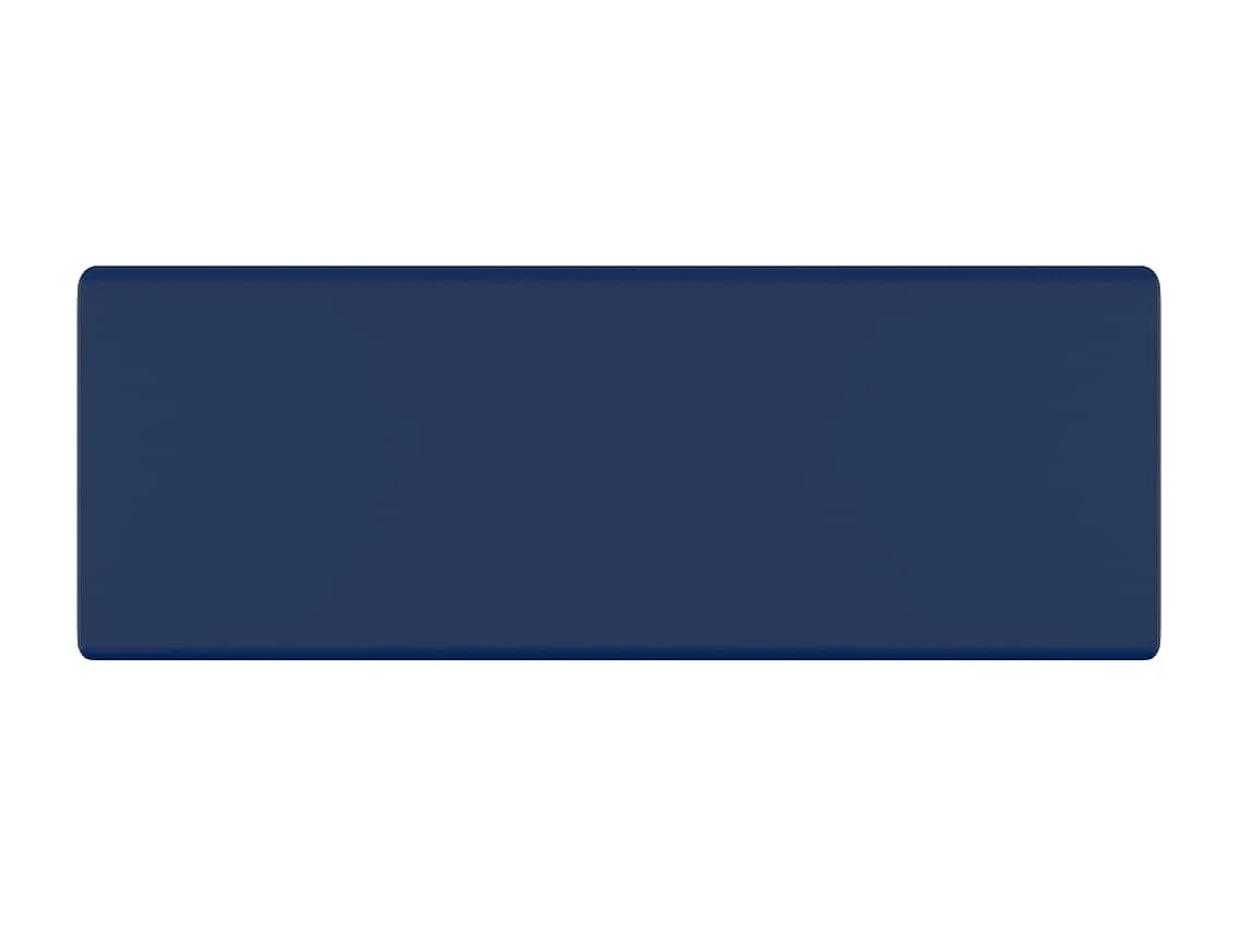 Vasque carré à trop-plein Bleu foncé mat 41x41 cm Céramique WVGQ1393