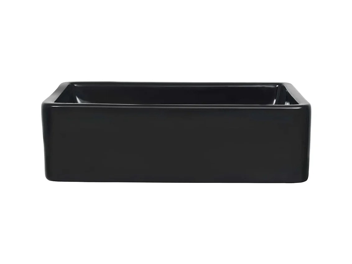 Lavabo de cerámica rectangular negro 41x30x12 cm ES66451