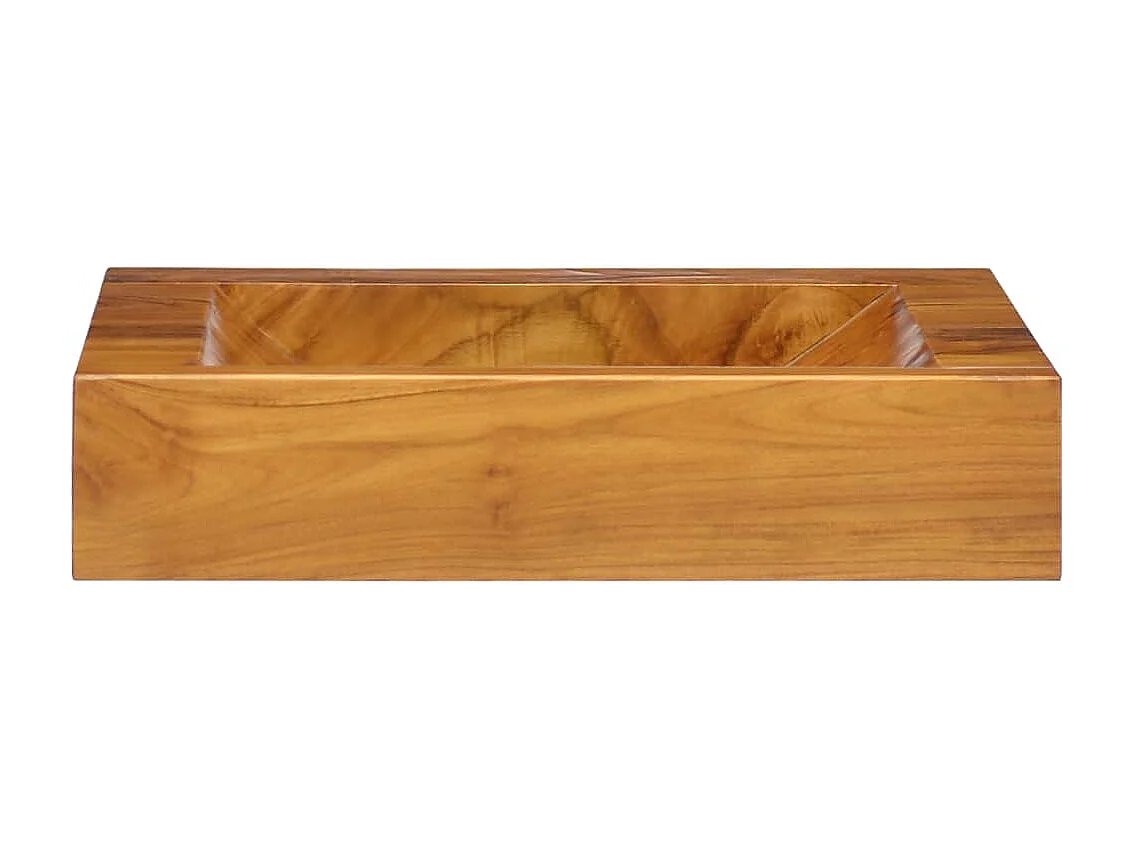 Lavabo de madera maciza de teca 50x35x10 cm ES66536