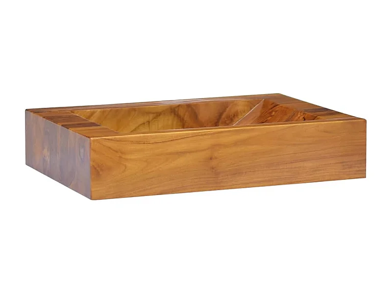 Lavabo de madera maciza de teca 50x35x10 cm ES66536