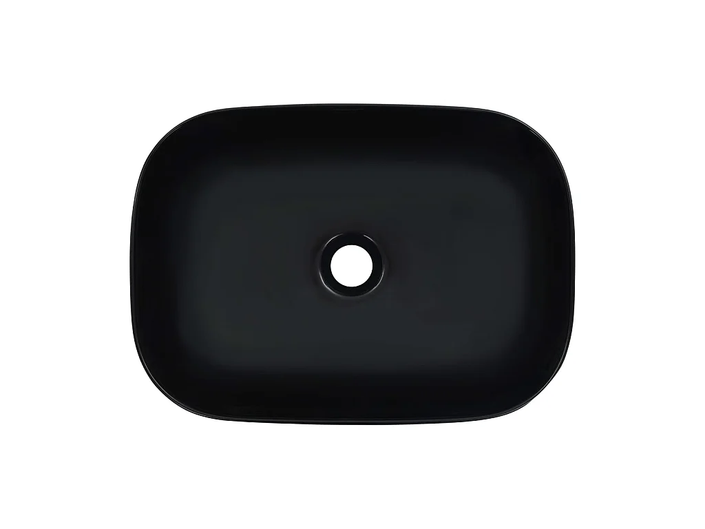 Lavatório 45,5x32x13 cm cerâmica preto PT277918