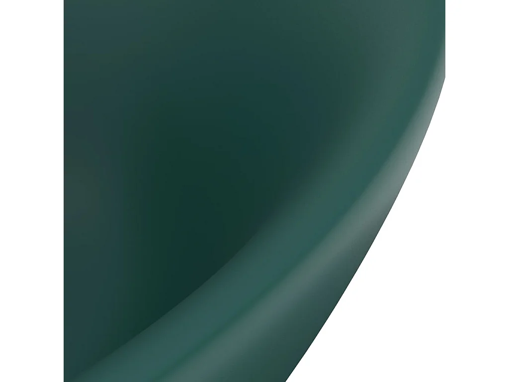 Lavatório luxuoso oval 58,5x39 cm cerâmica verde-escuro mate PT679347