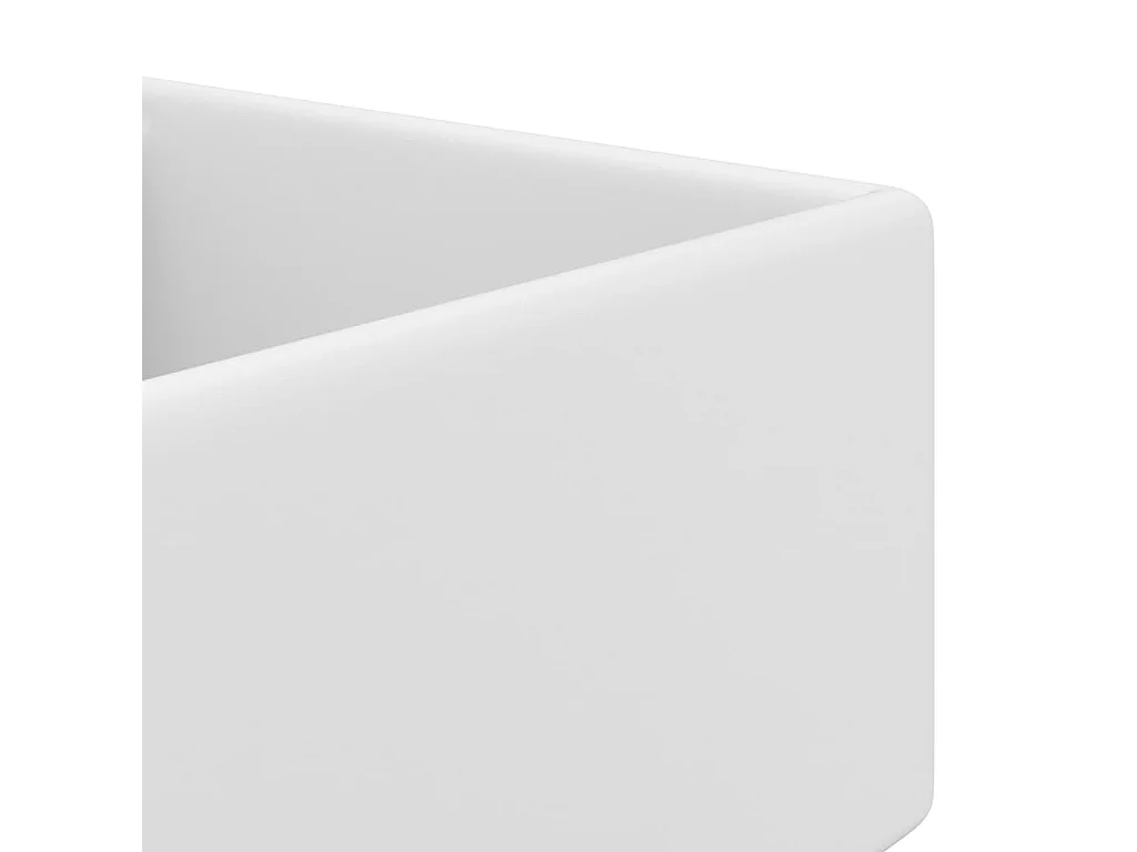 Lavabo cuadrado rebosadero cerámica blanco mate 41x41 cm ES66417