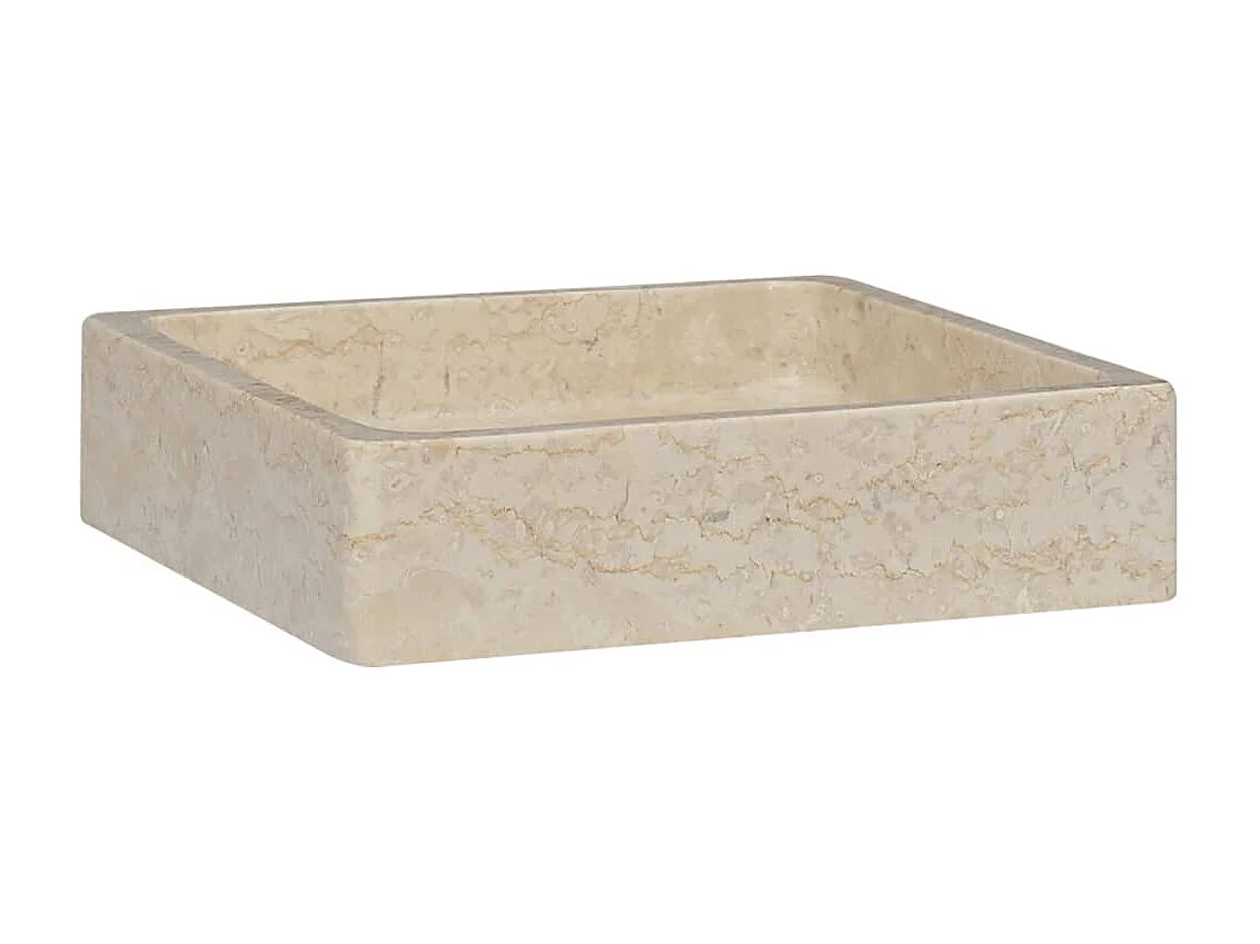 Lavatório 40x40x10 cm mármore cor creme PT854502