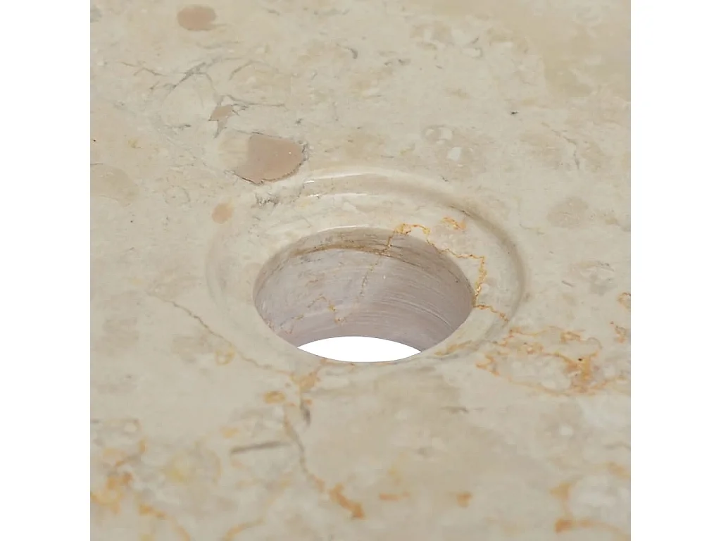 Lavatório 40x40x10 cm mármore cor creme PT854502