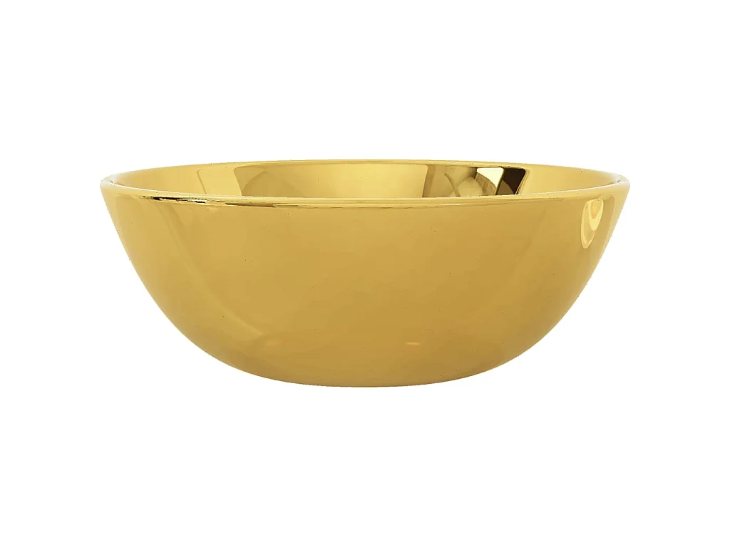 Lavatório 28x10 cm cerâmica dourado PT790945